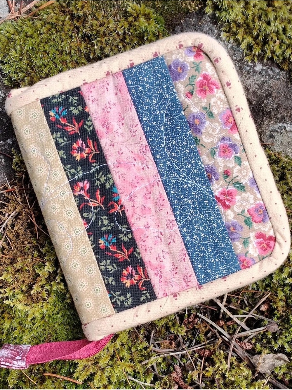 Handmade Quilted Interchangeable Crochet Hook Zippered Storage Case
